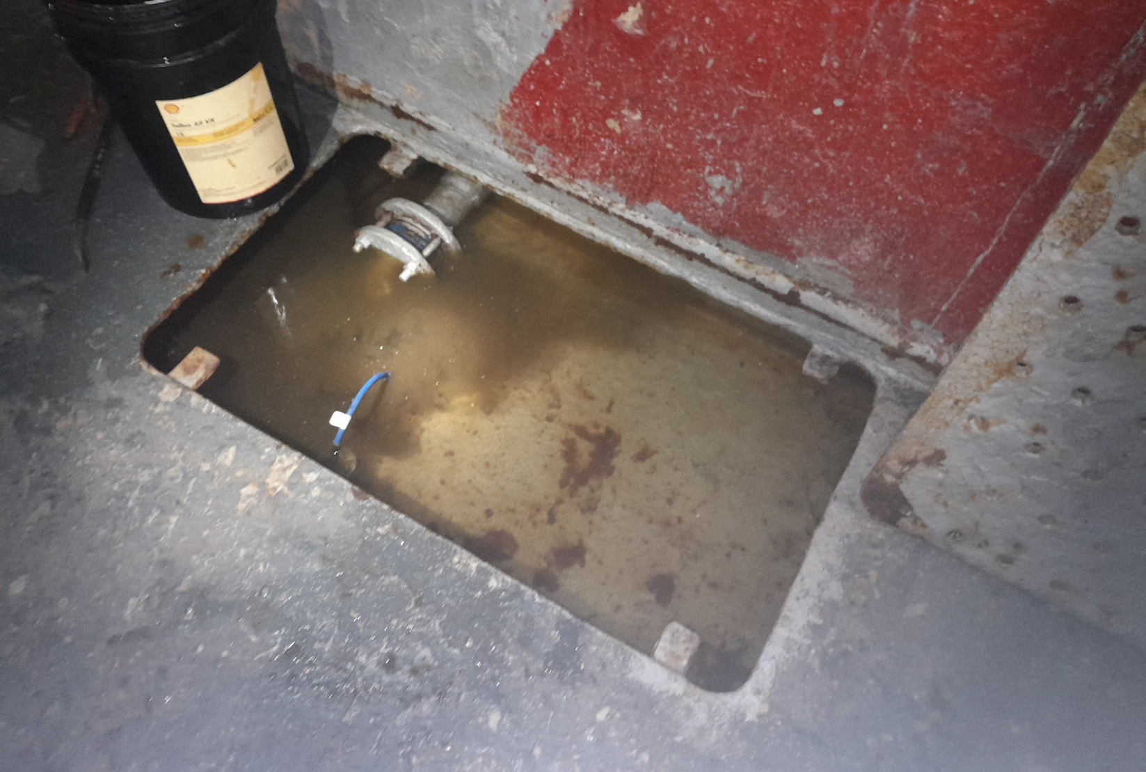Cargo hold bilge suction testing performed during onboard P&I condition survey